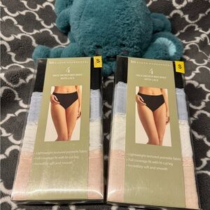 Bundle of women’s microfiber brief W/Lace Karen Neuburger Size small 2PACKS
